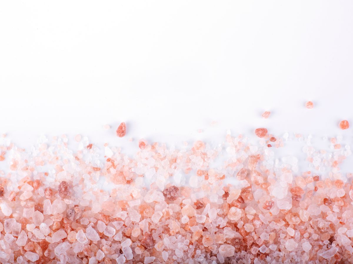 Up close shot of pink himalayan salt.